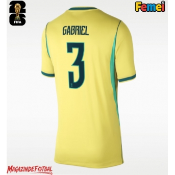 Brazilia Gabriel Magalhaes #3 Echipament de Fotbal Replică Mondial 2026 Femei Acasa